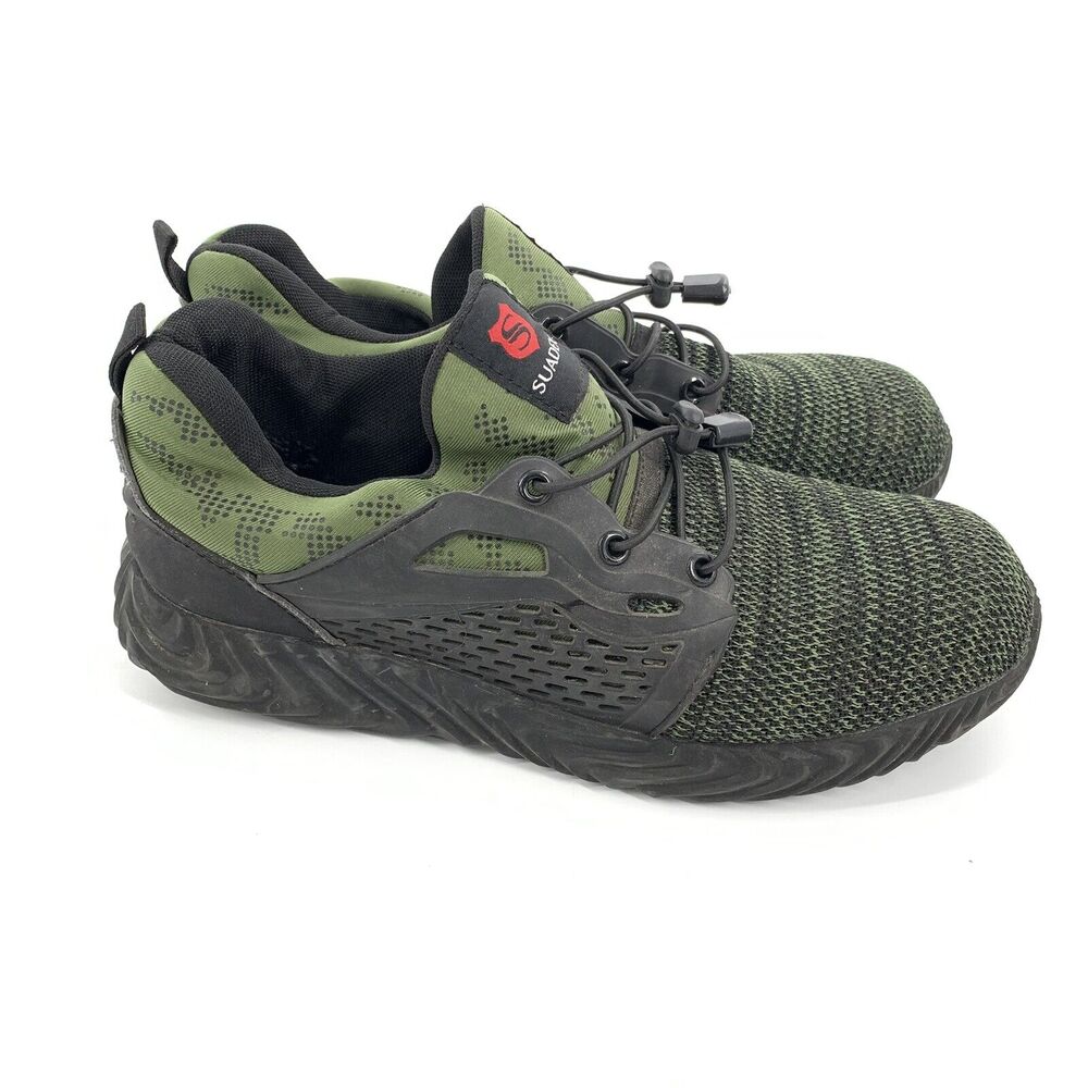 Suadex Steel Toe Comfortable Safety Shoes 43 10 Mens Green Black Work Sneakers
